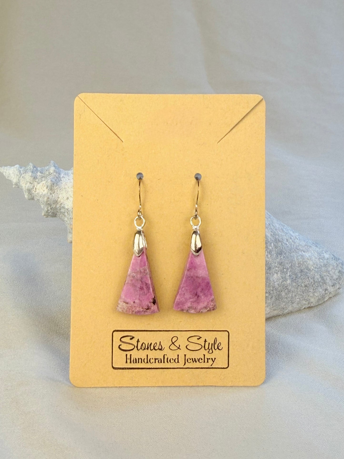 Pink Cobalto Calcite Earrings