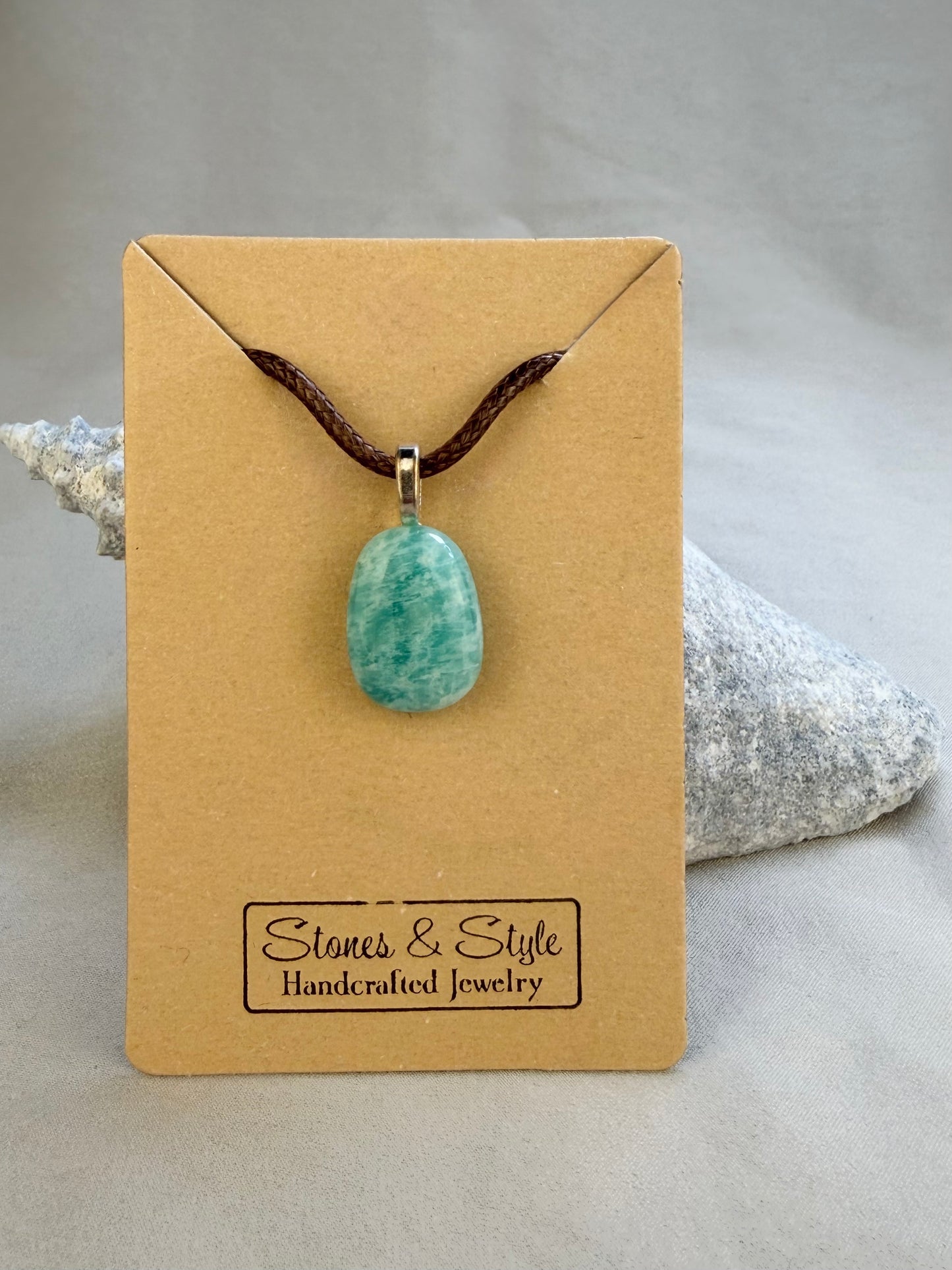 Amazonite Pendant Necklace