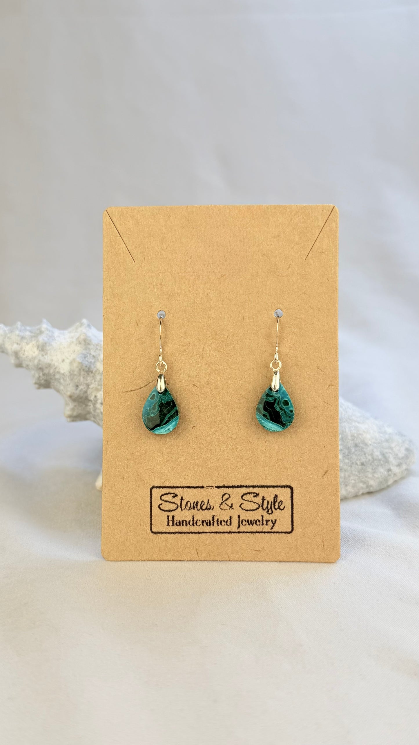 Chrysocolla Malachite Earrings