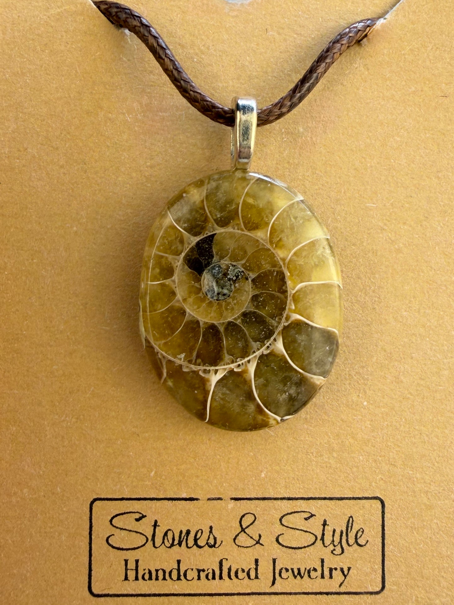 Ammonite Pendant Necklace