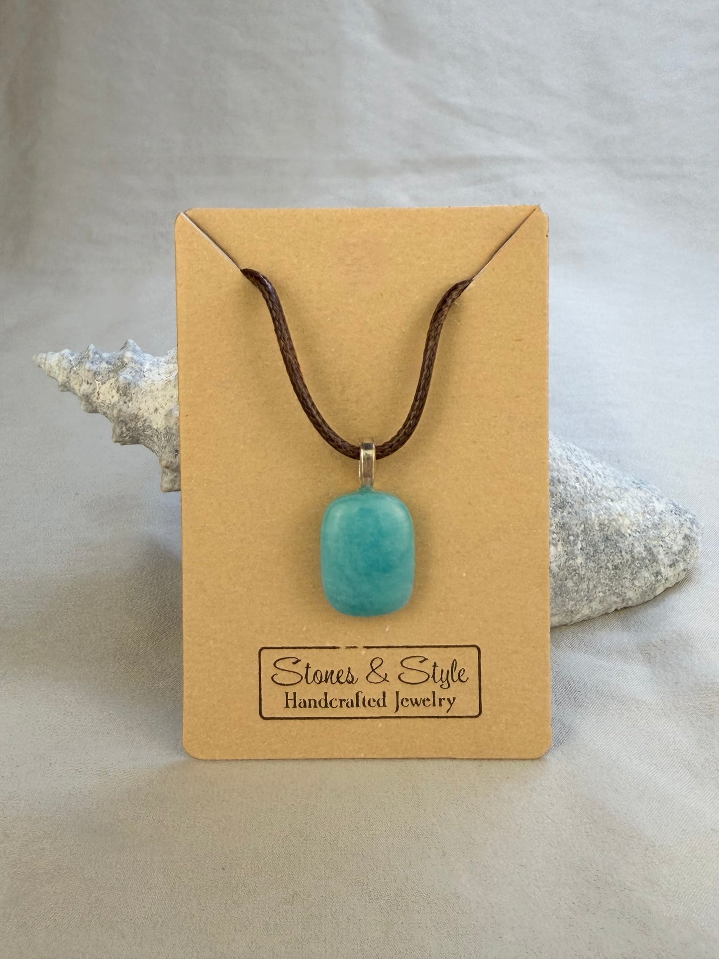 Amazonite Pendant Necklace