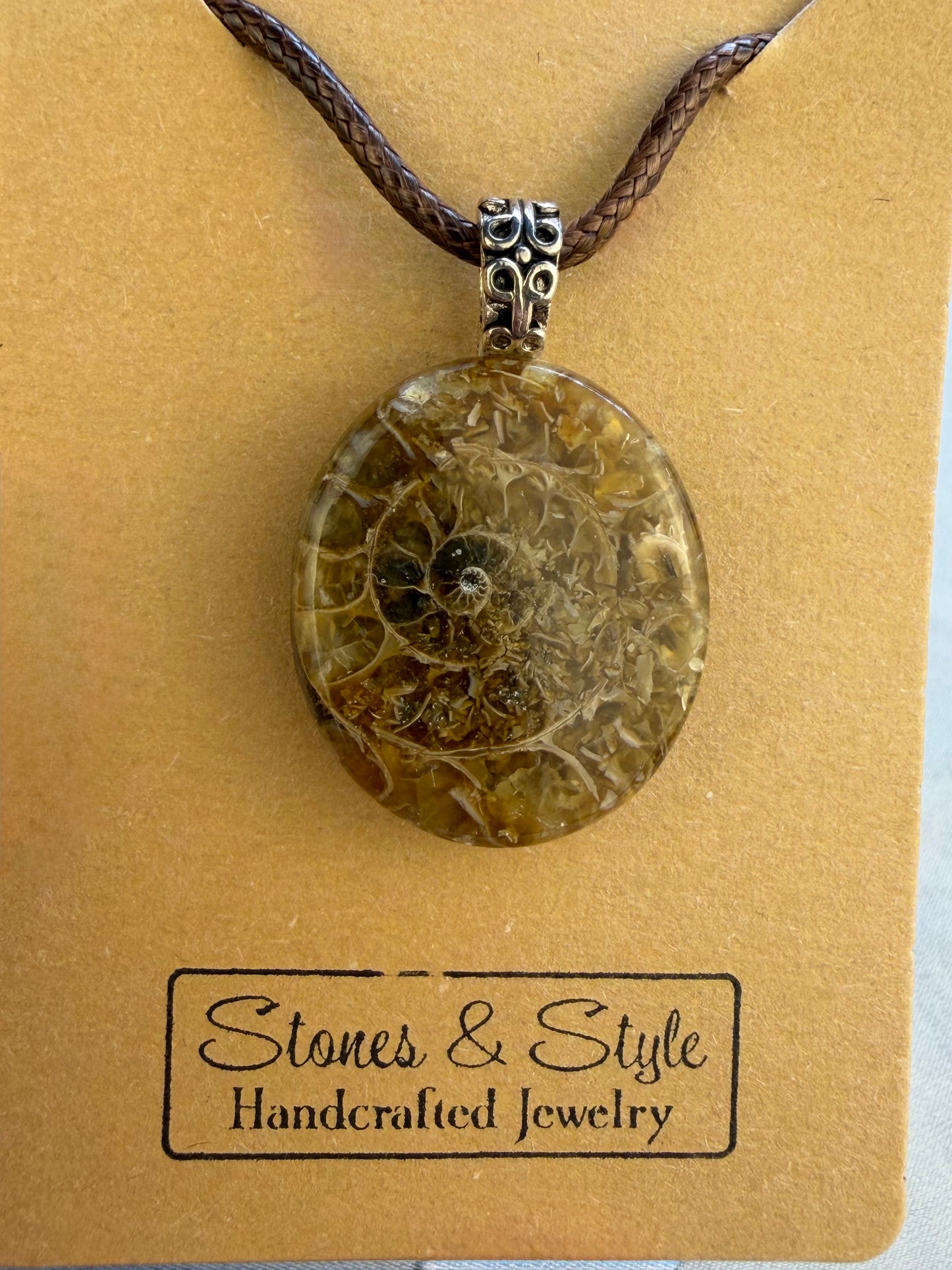 Ammonite Pendant Necklace