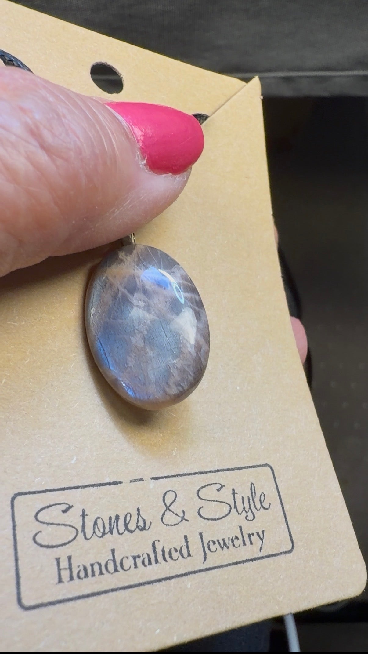 Sunstone Moonstone Pendant Necklace
