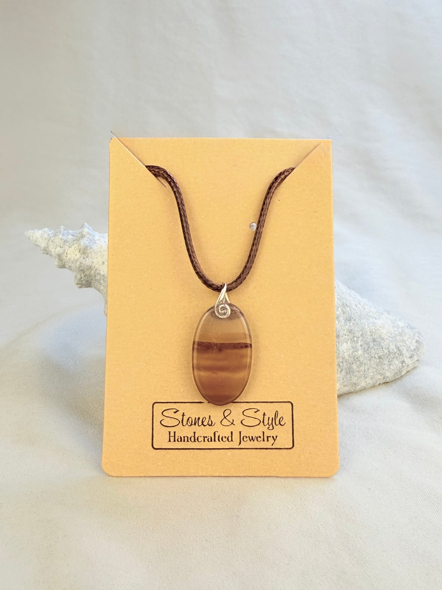 Montana Agate Pendant Necklace