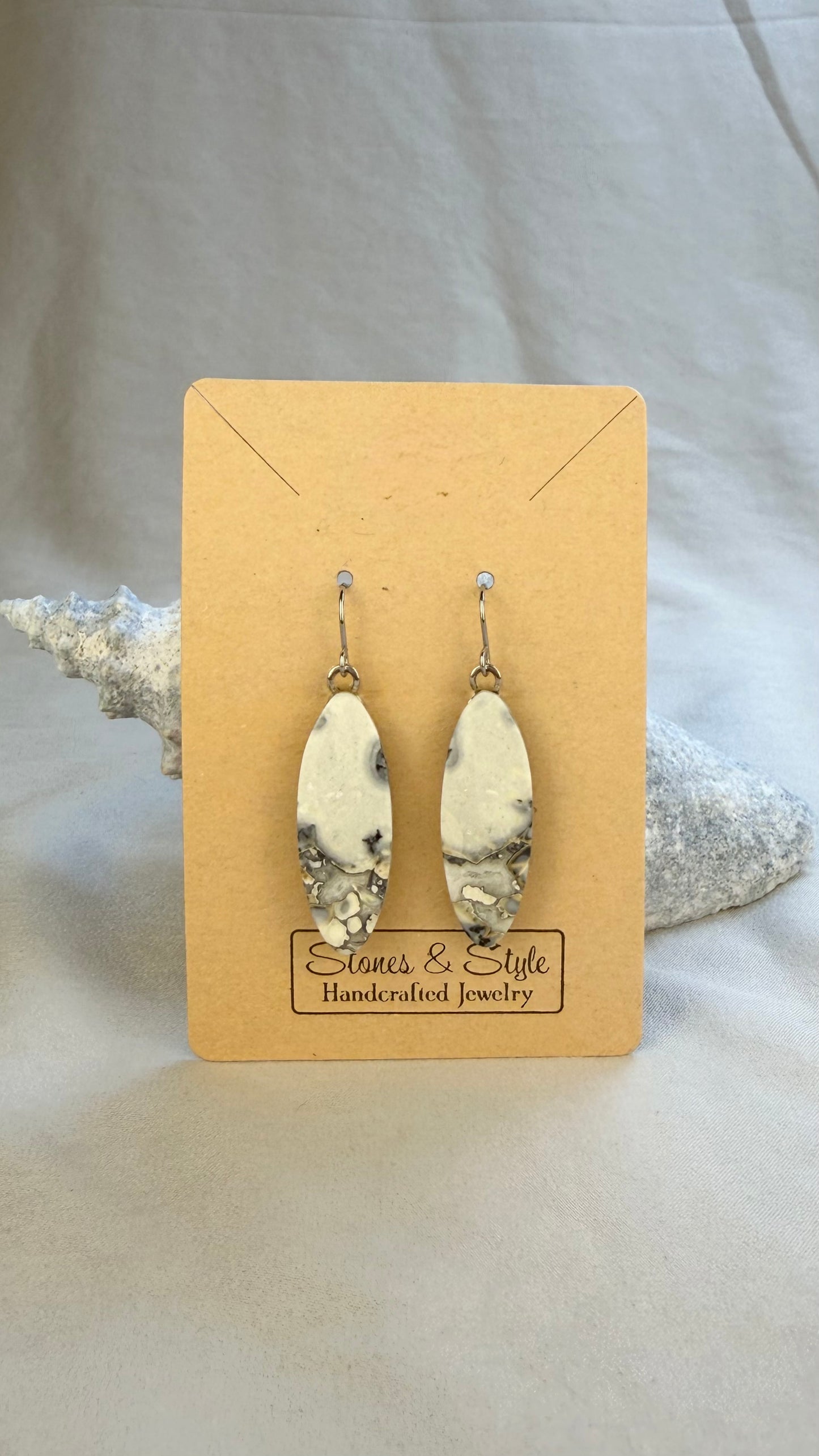 Maligano Jasper French Hook Earrings