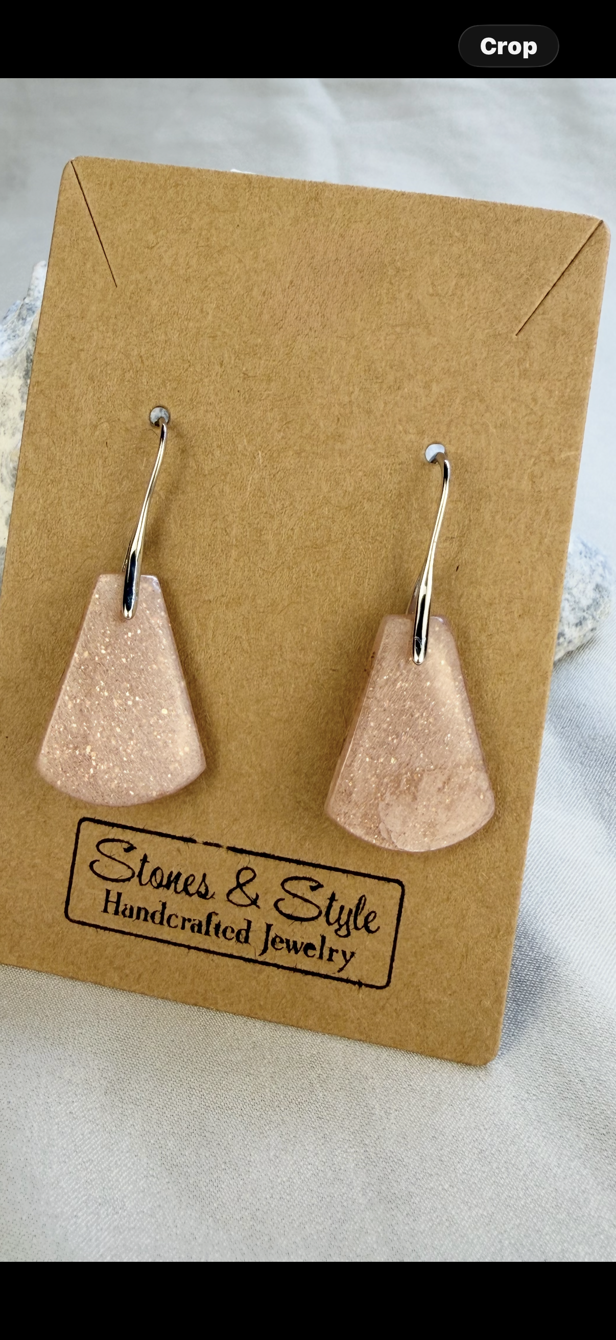 Peach Moonstone Earrings