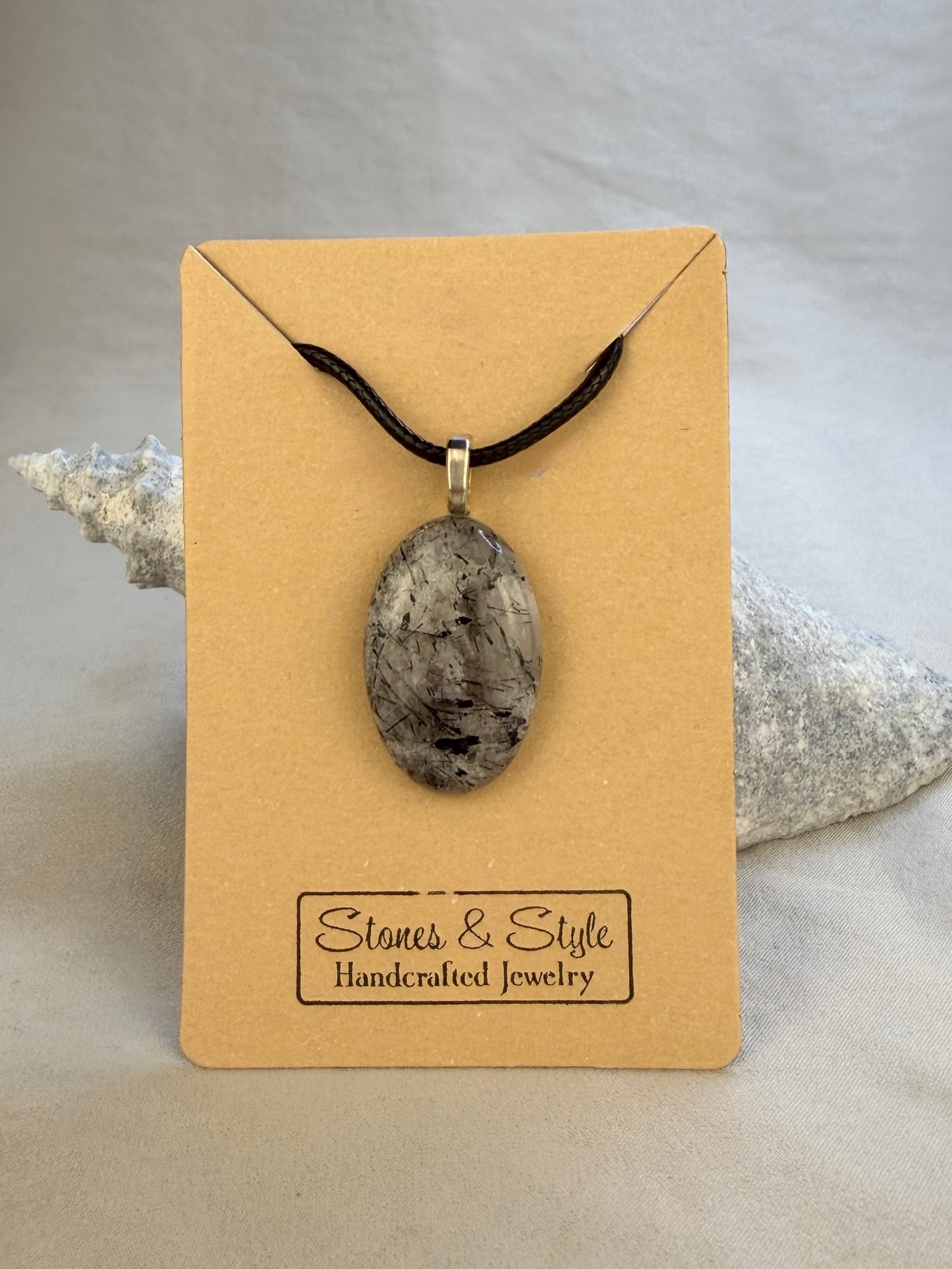 Rutilated Quartz Pendant Necklace