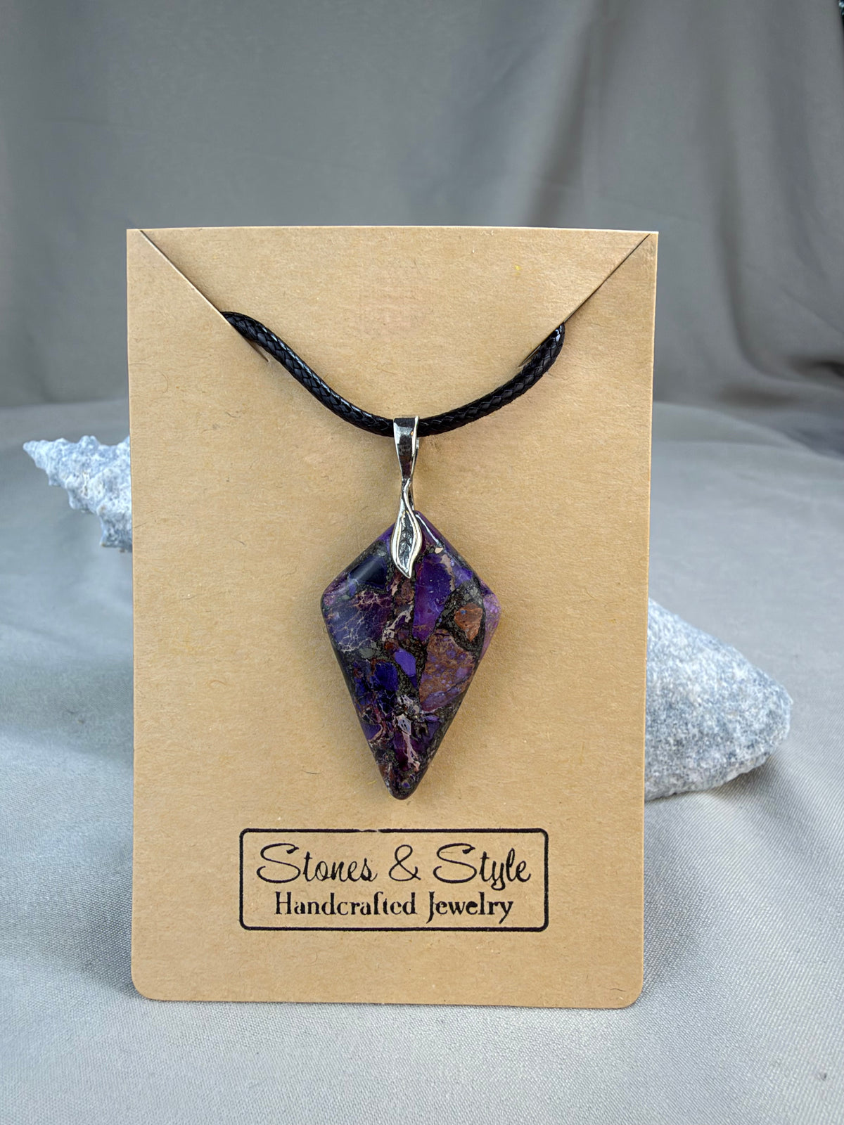 Purple Mojave Pendant Necklace