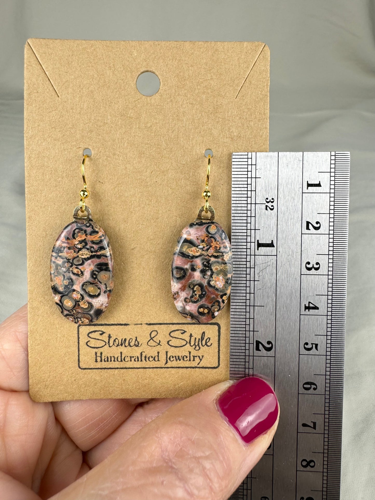 Leopard Jasper Earrings