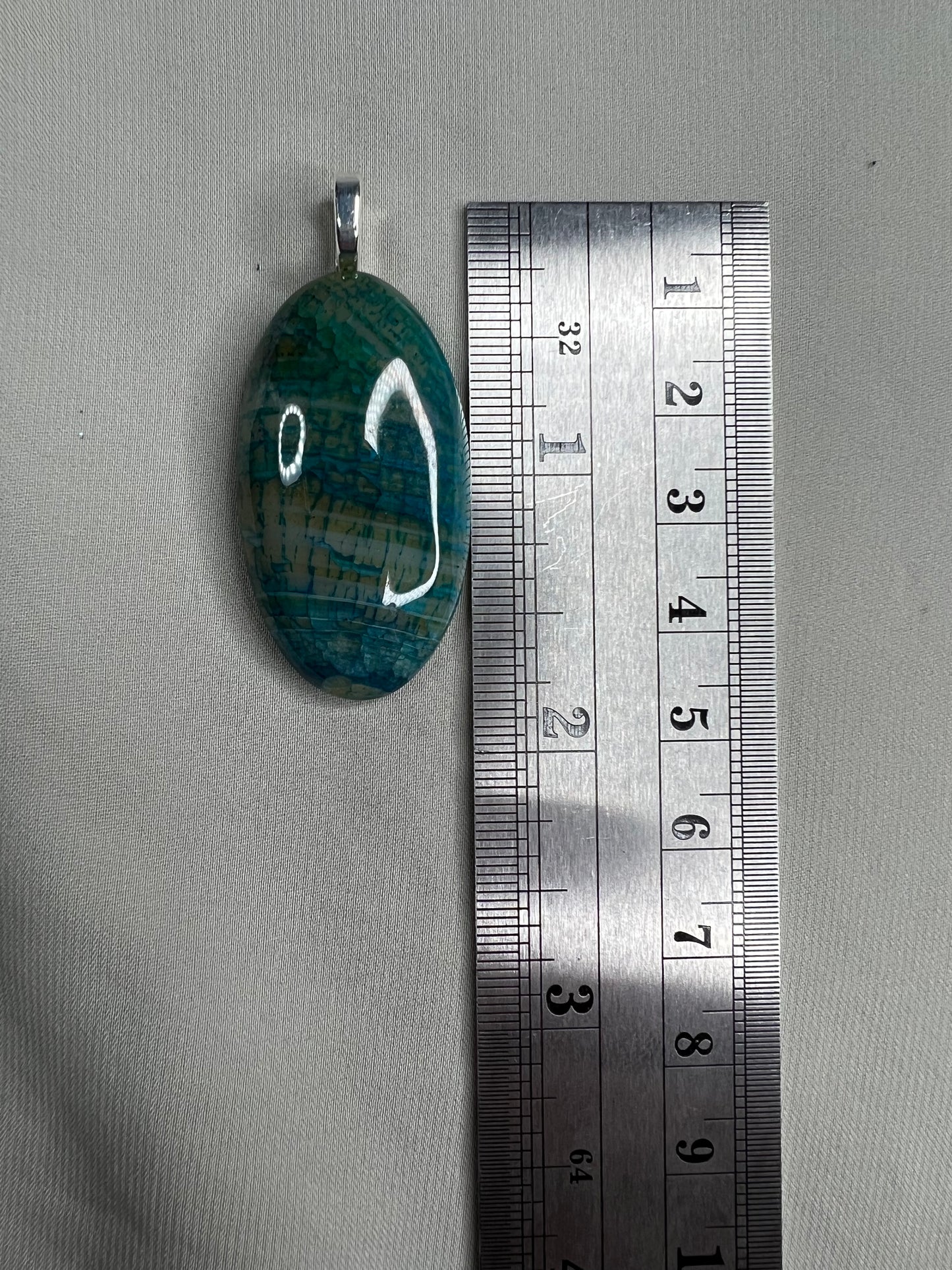 Dragon Vein Agate Pendant Necklace