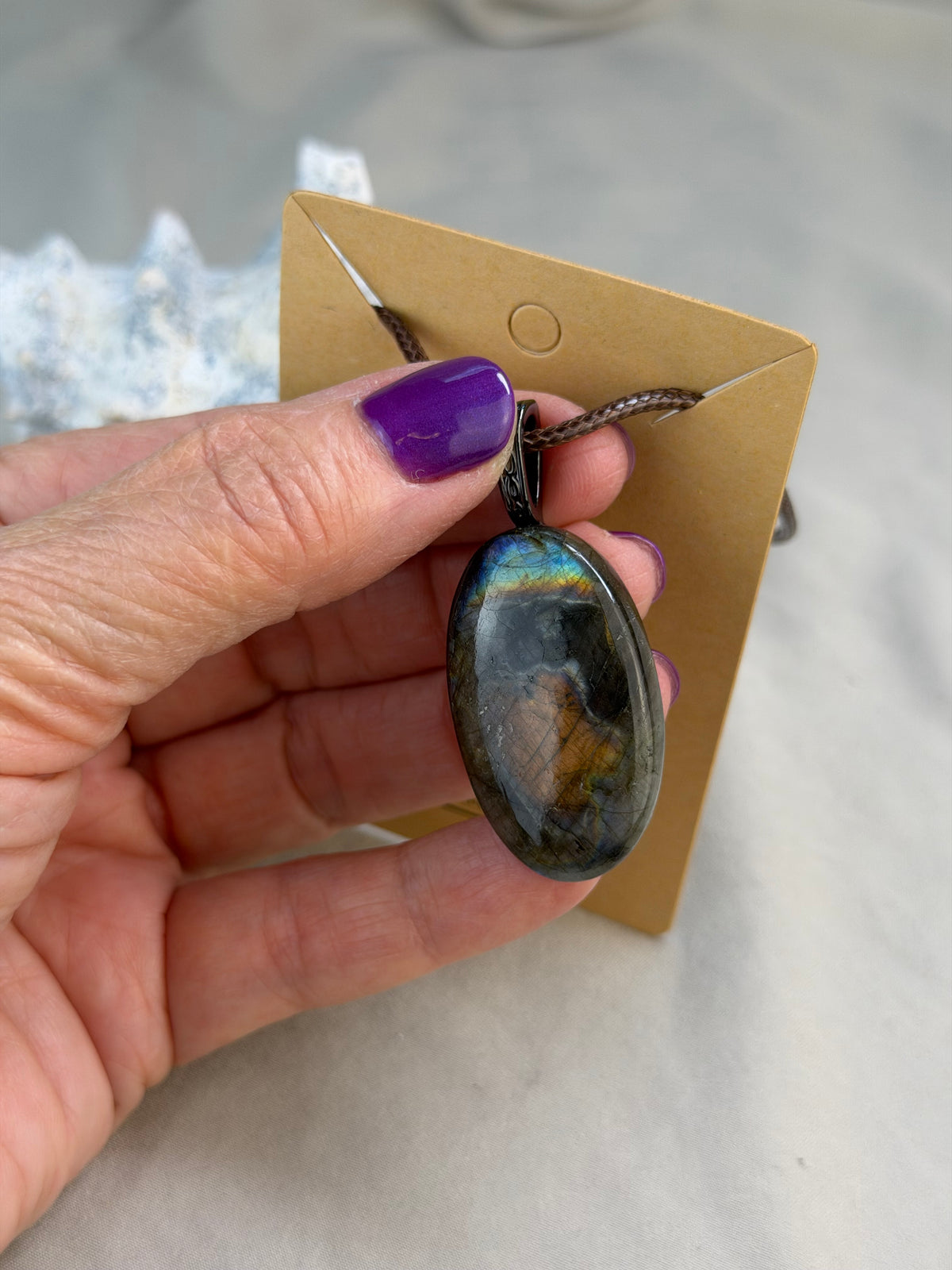 Spectrolite Labradorite Pendant Necklace