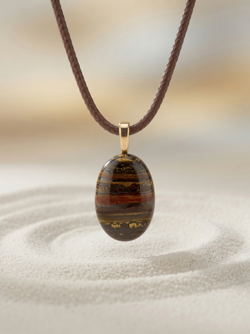 Tiger Iron Pendant Necklace