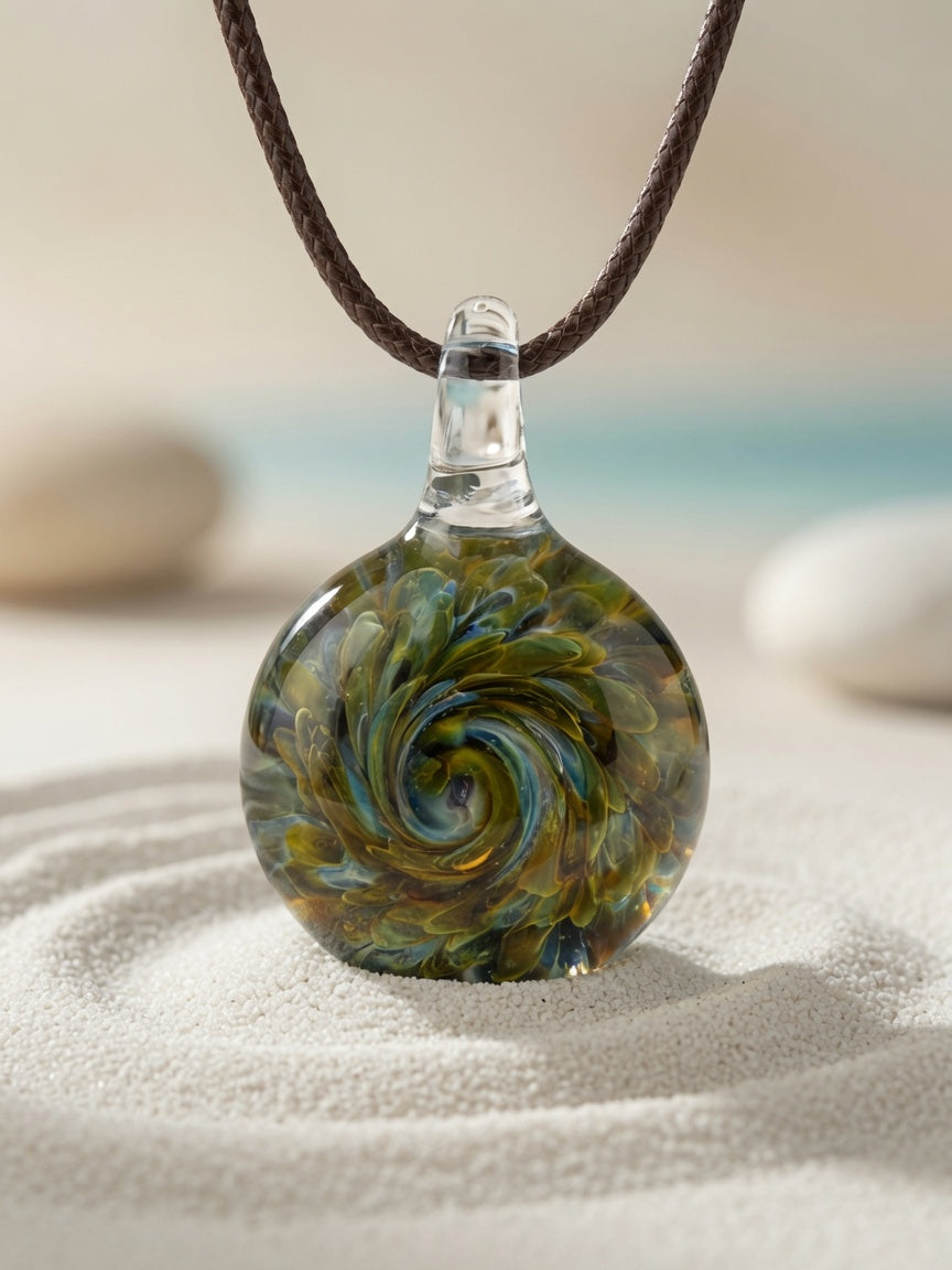 Blown Glass Pendant Necklace