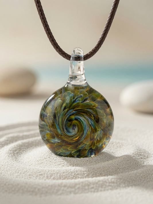 Blown Glass Pendant Necklace