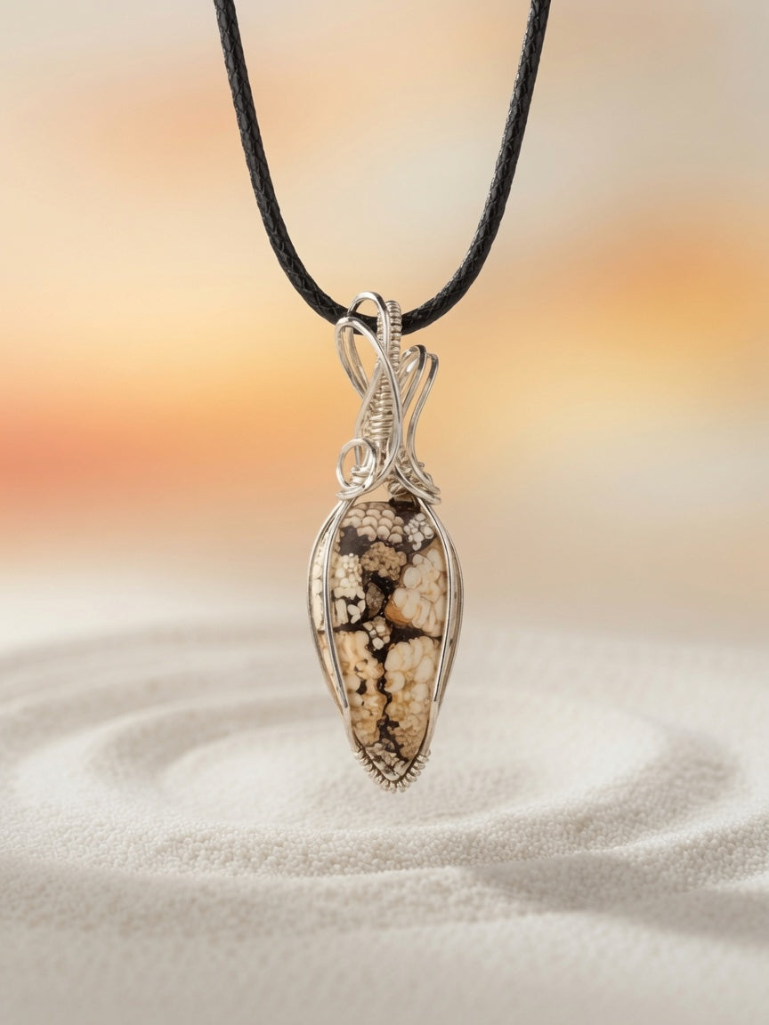 Wrasse Snakeskin Wrapped Pendant Necklace