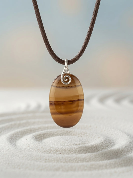 Montana Agate Pendant Necklace