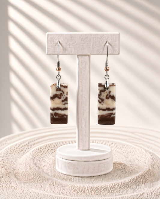 Coffee Mocha Jasper Earrings
