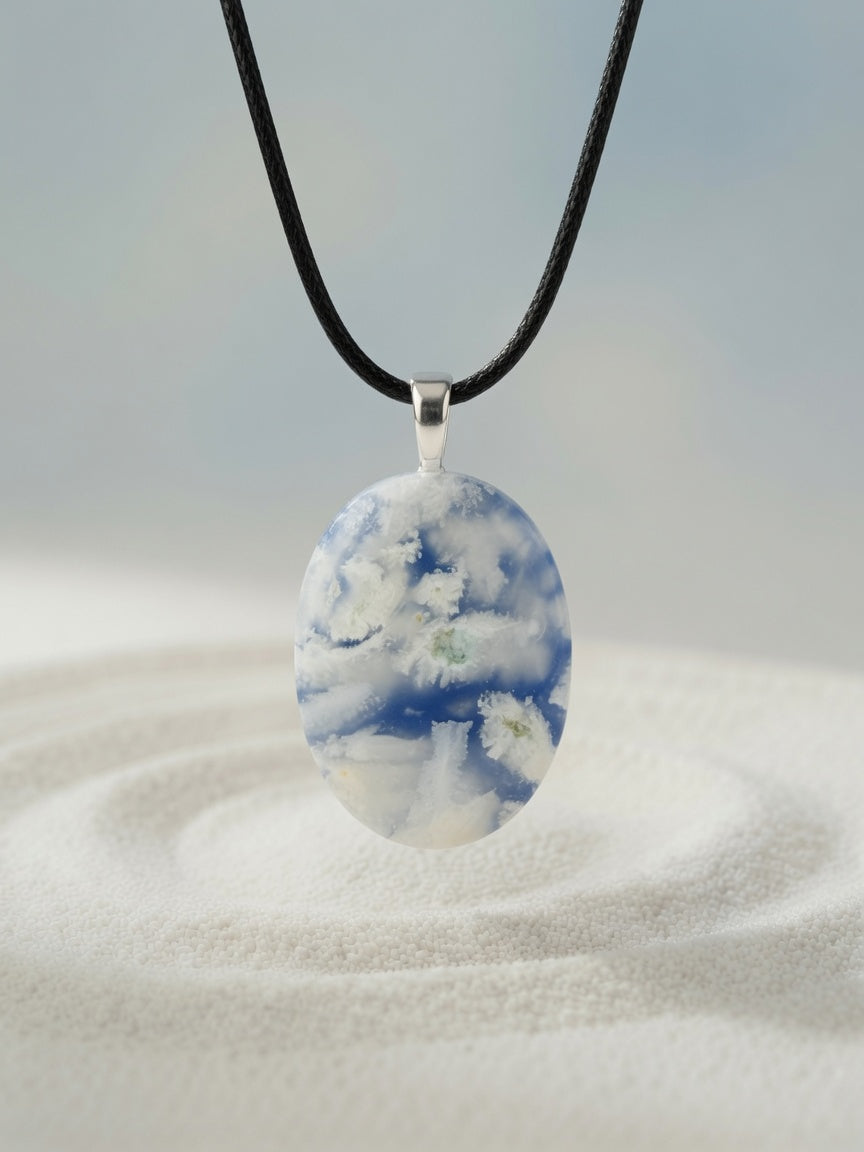 Plume Agate Doublet Necklace