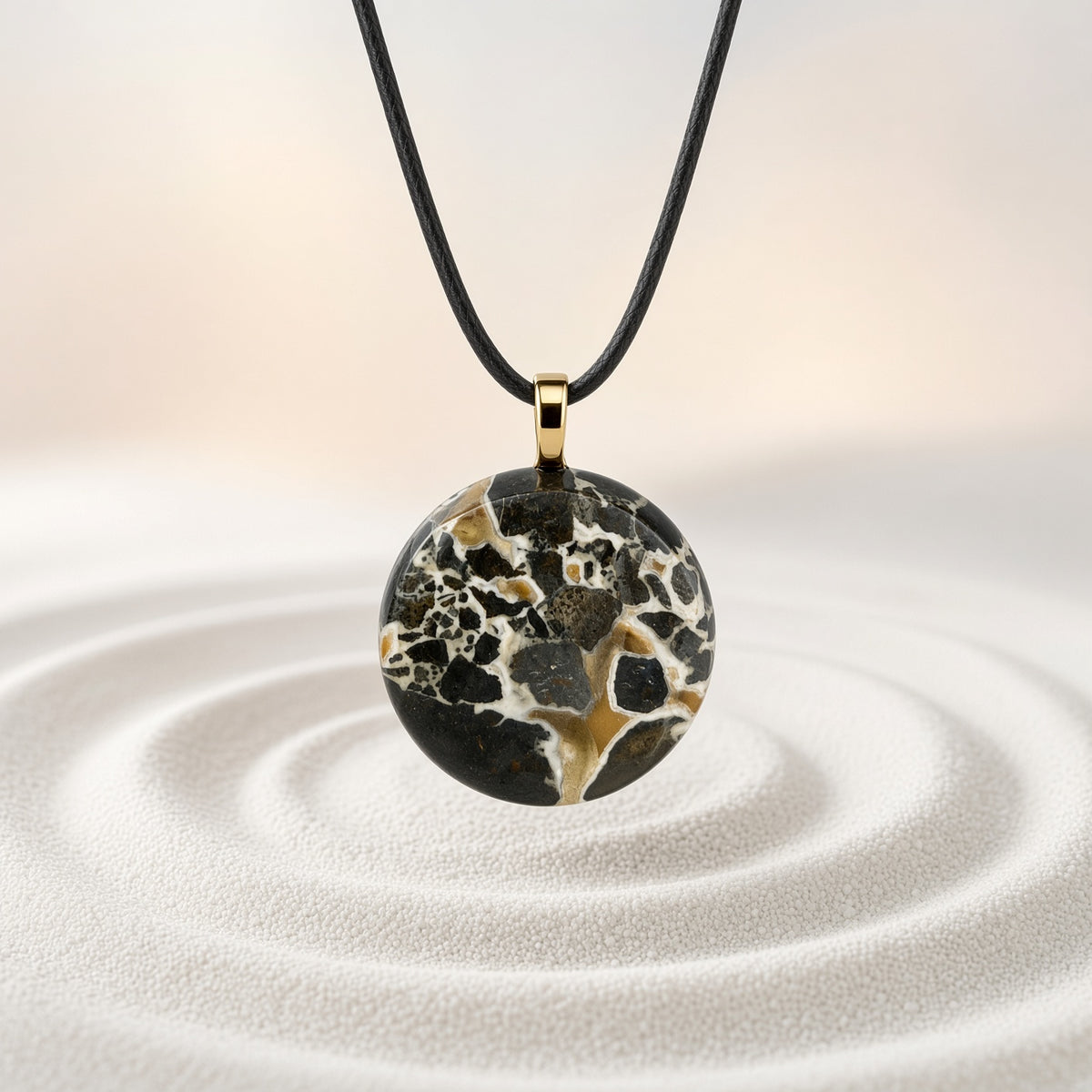 Black Dahlia (Brecciated Jasper) Pendant Necklace