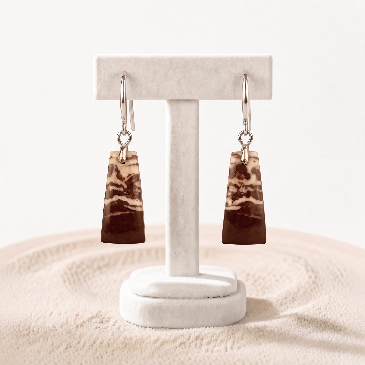 Coffee Mocha Jasper Earrings