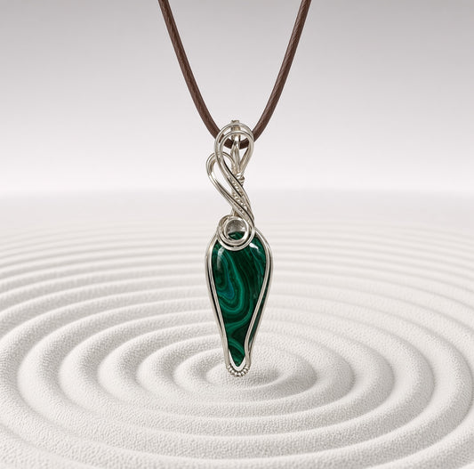 Malachite Pendant Necklace