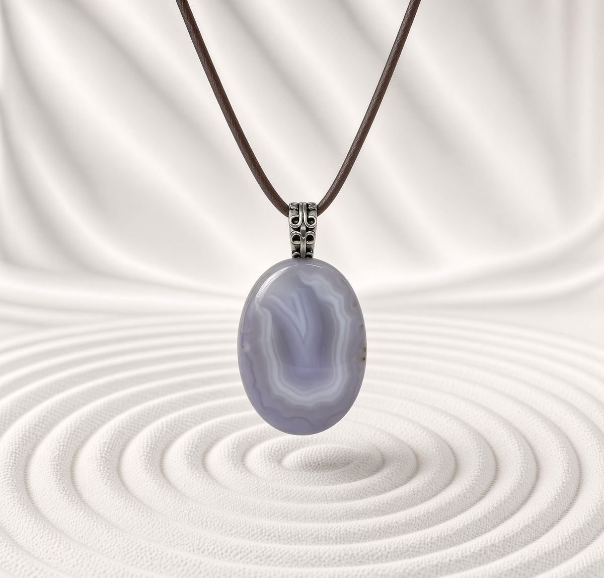 Purple Moss Agate Pendant Necklace
