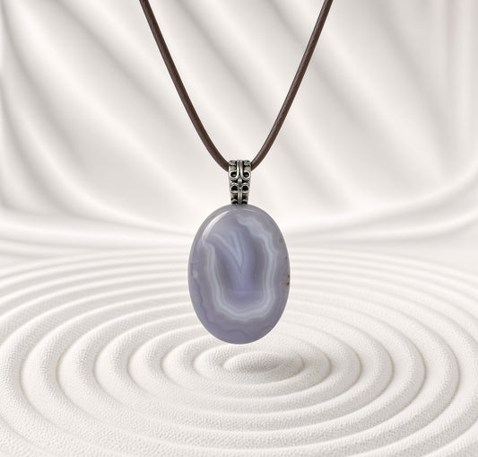 Purple Moss Agate Pendant Necklace
