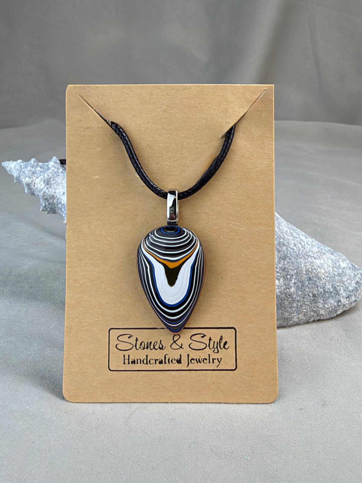 Fordite Pendant Necklace