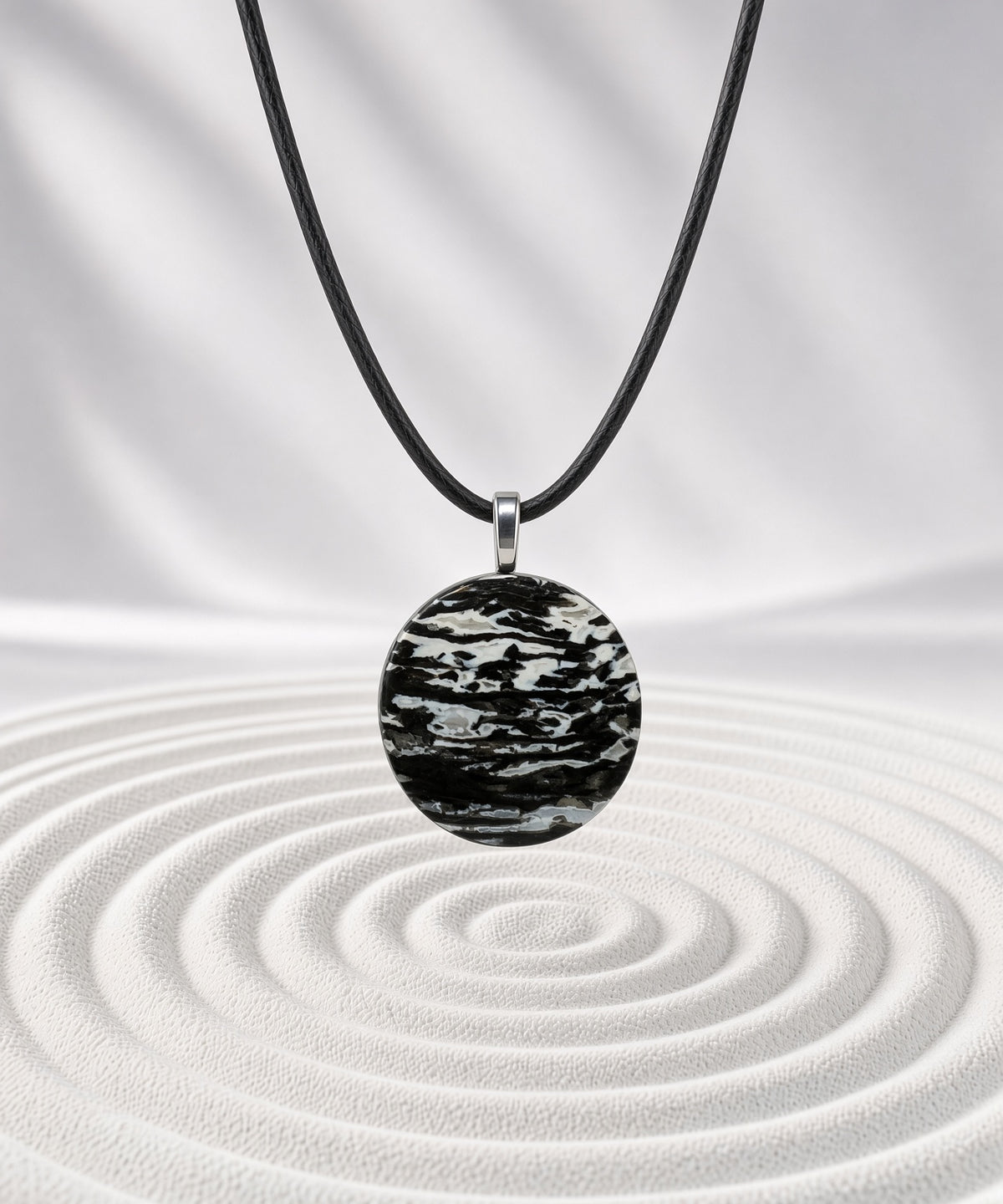 Black Palm Root Pendant Necklace