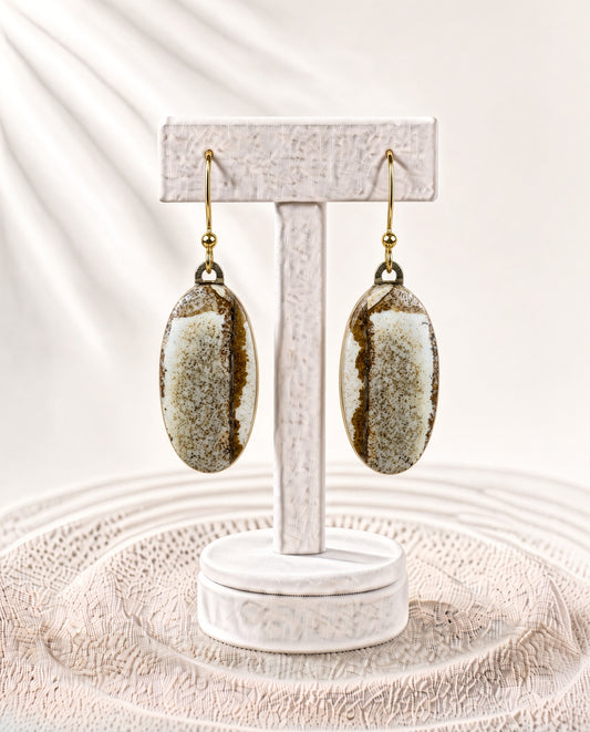 Picture Jasper French Hook Earrings