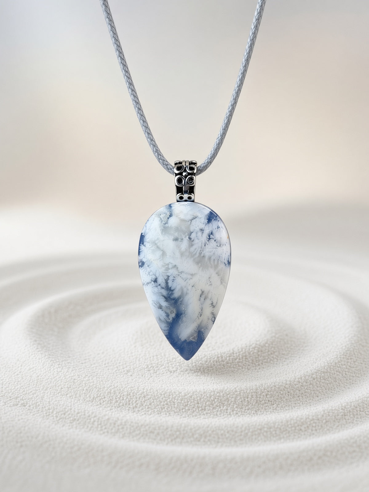 Plume Agate Doublet Necklace