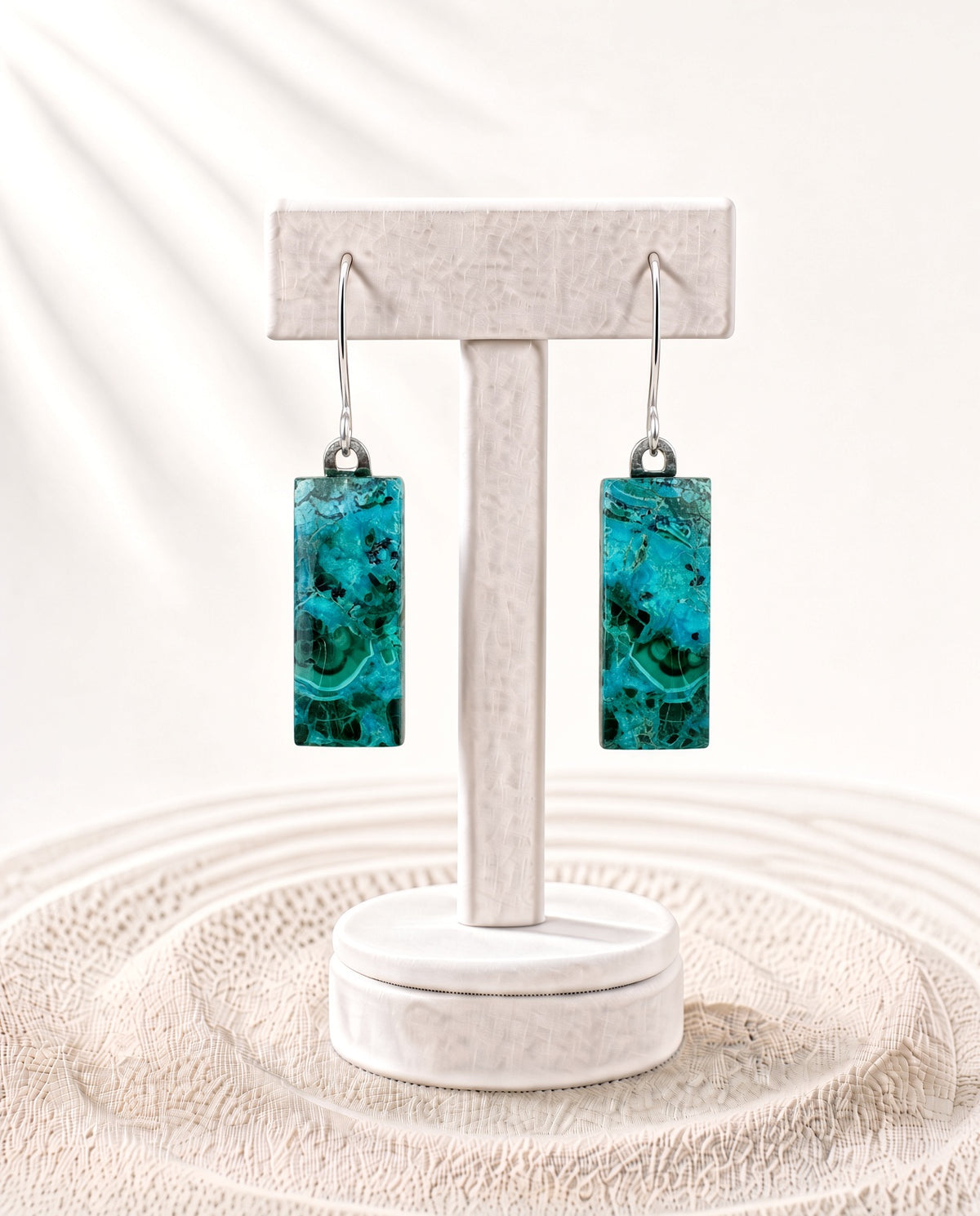Chrysocolla Malachite Earrings