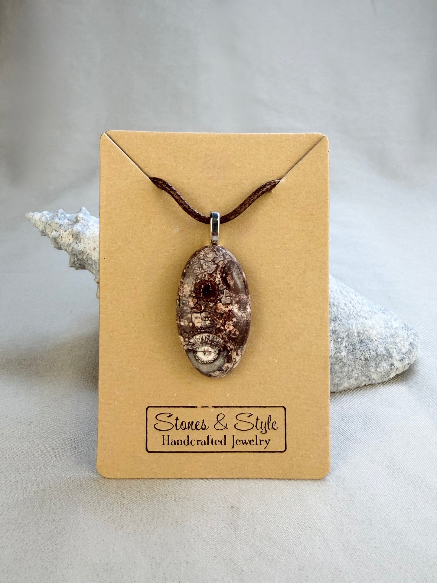 Birds Eye Rhyolite Pendant Necklace