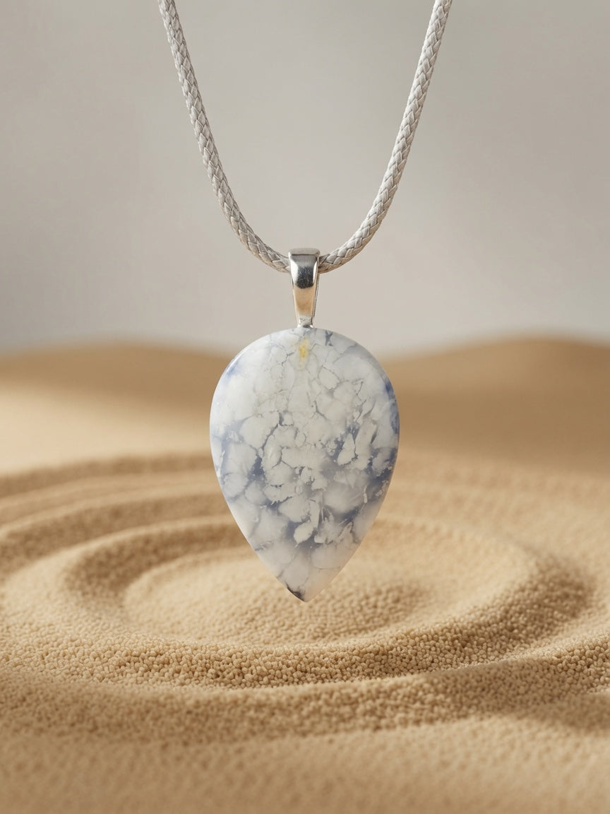 Plume Agate Doublet Necklace