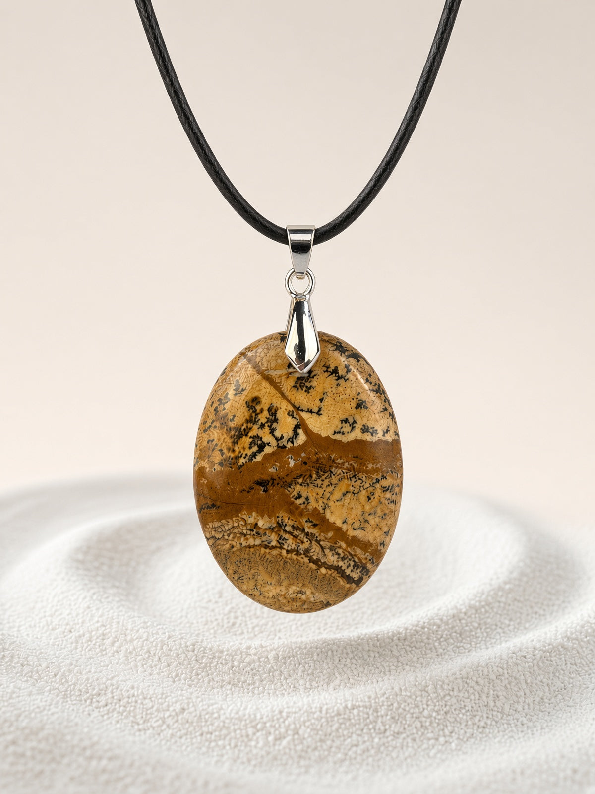 Picture Jasper Pendant Necklace