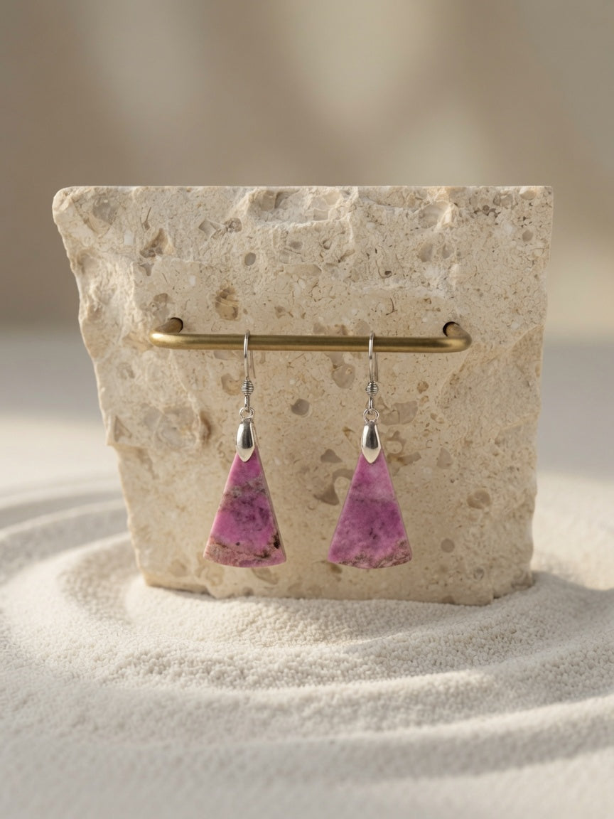 Pink Cobalto Calcite Earrings