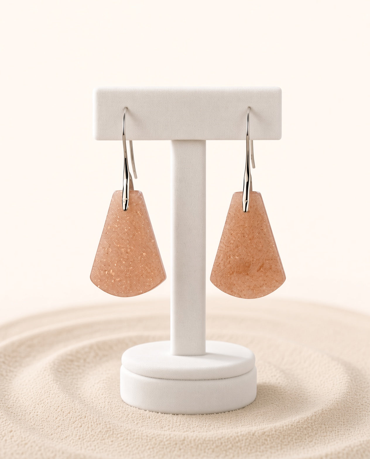 Peach Moonstone Earrings