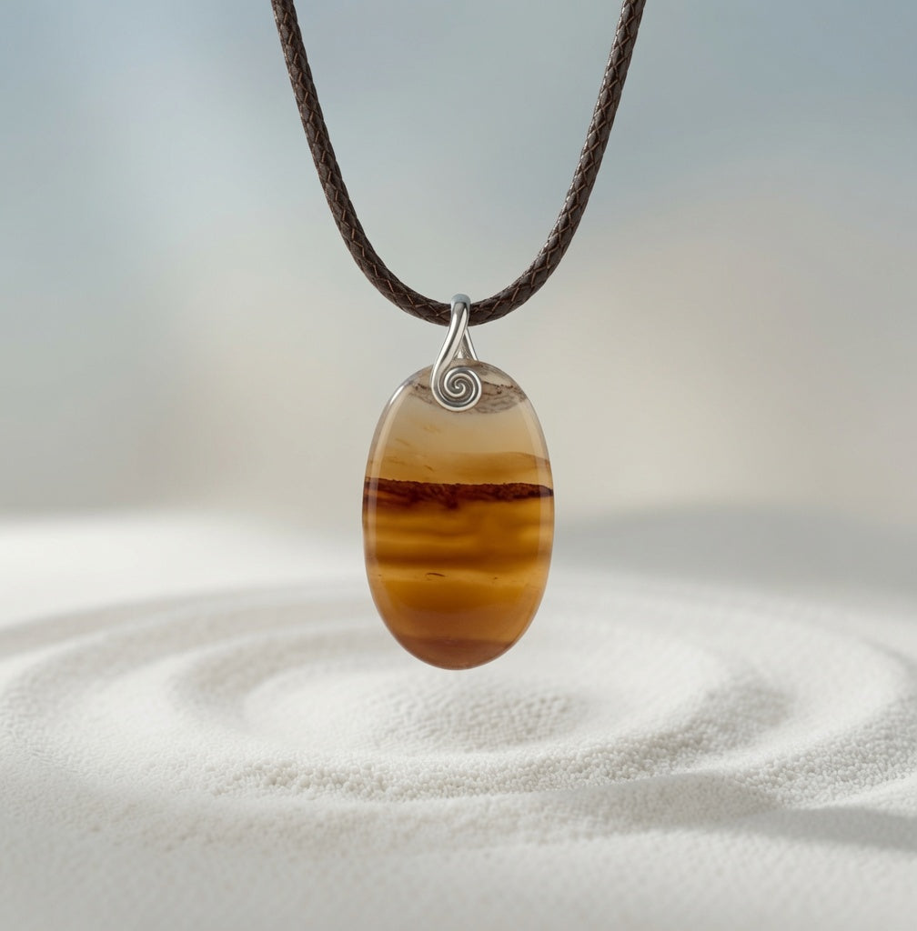 Montana Agate Pendant Necklace