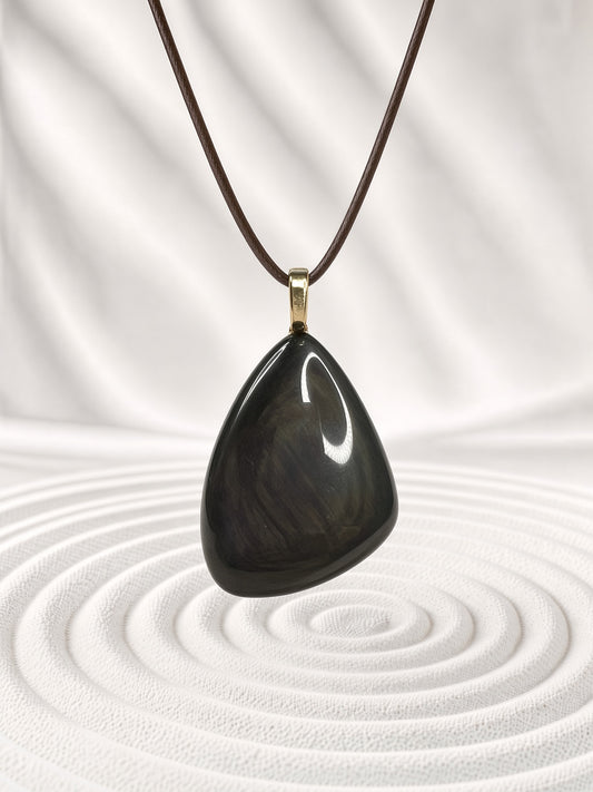 Rainbow Obsidian Pendant Necklace