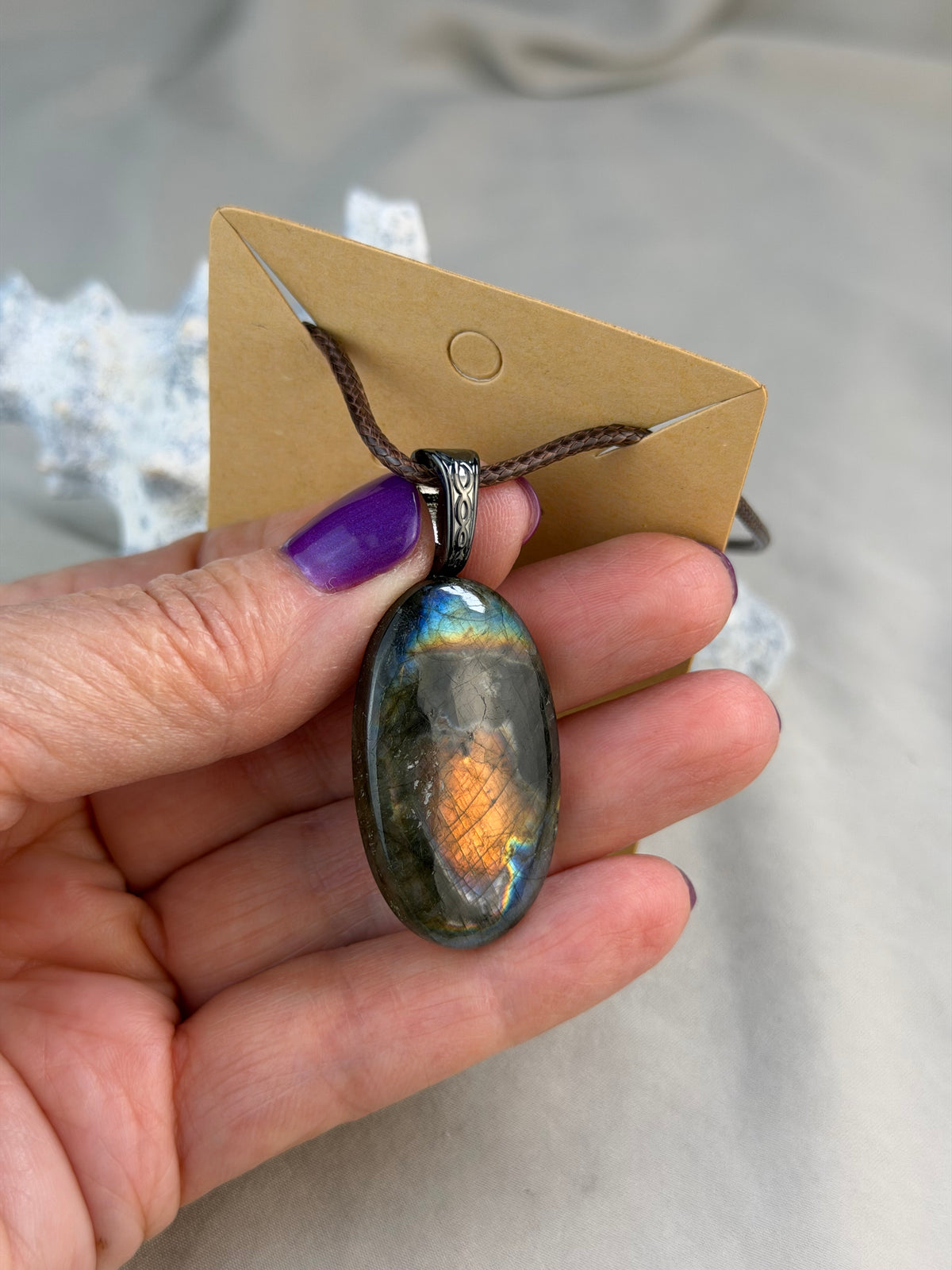 Spectrolite Labradorite Pendant Necklace