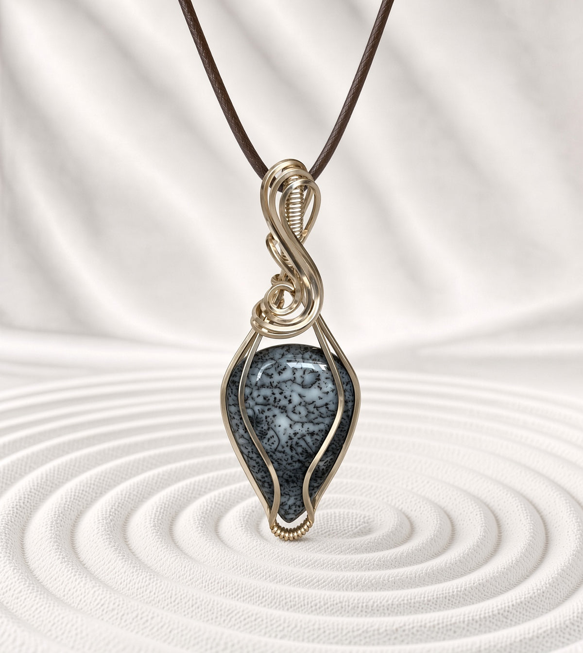 Dendritic Opal Pendant Necklace