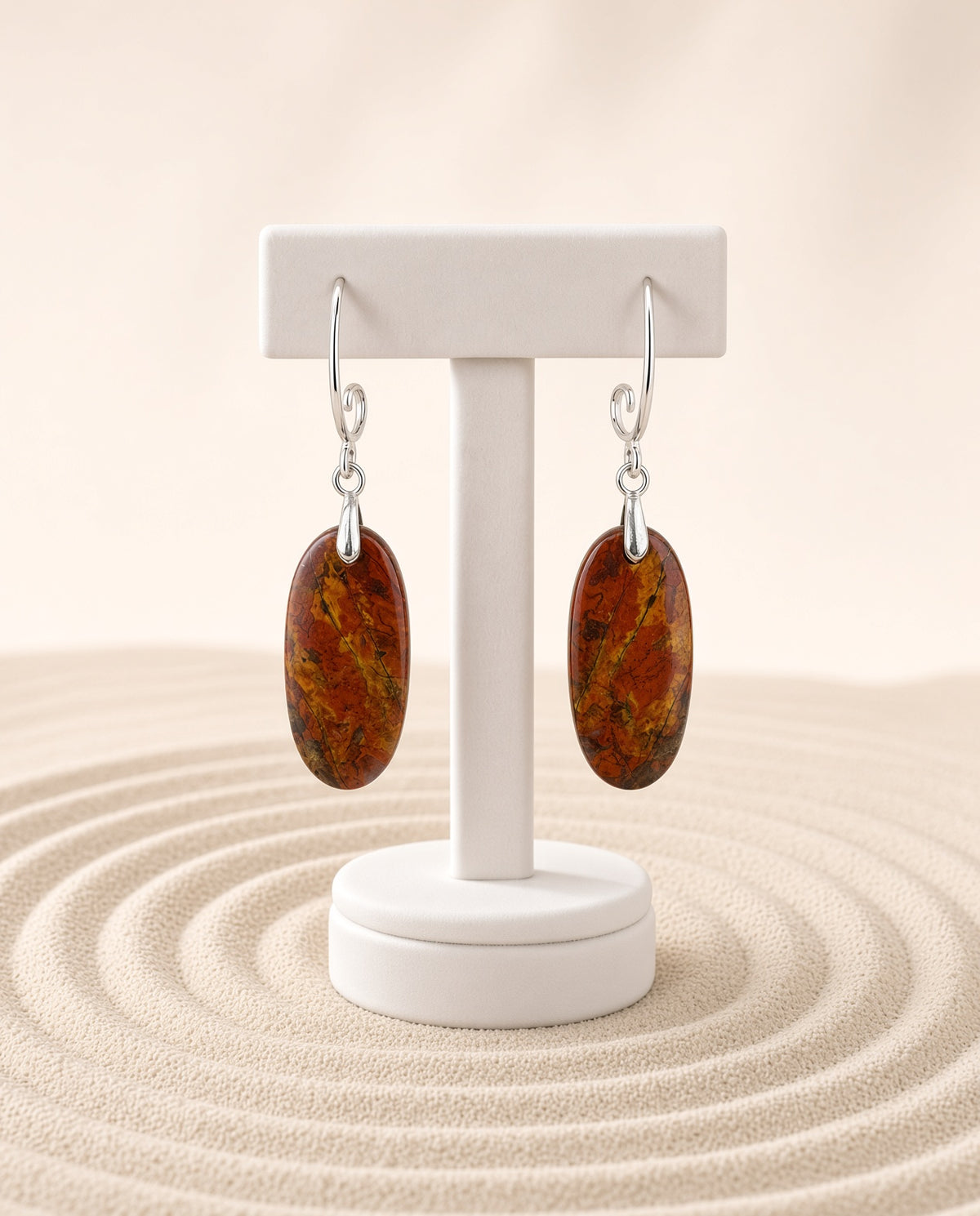 Seam Agate Earrings