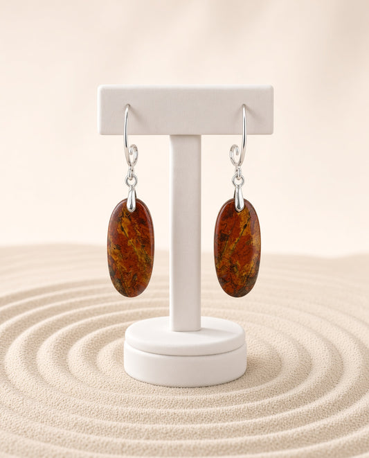 Seam Agate Earrings