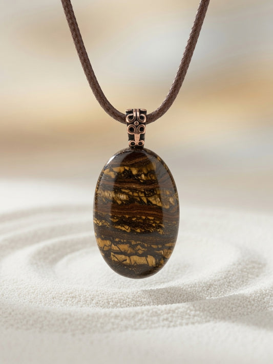 Tiger Iron Pendant Necklace