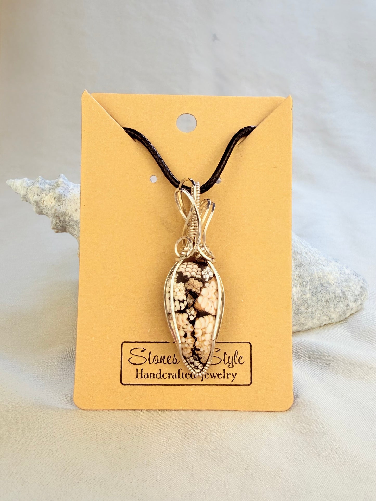 Wrasse Snakeskin Wrapped Pendant Necklace