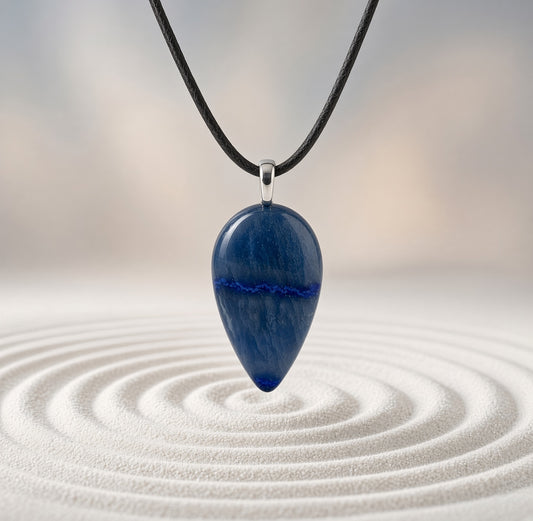 Blue Quartz Pendant Necklace