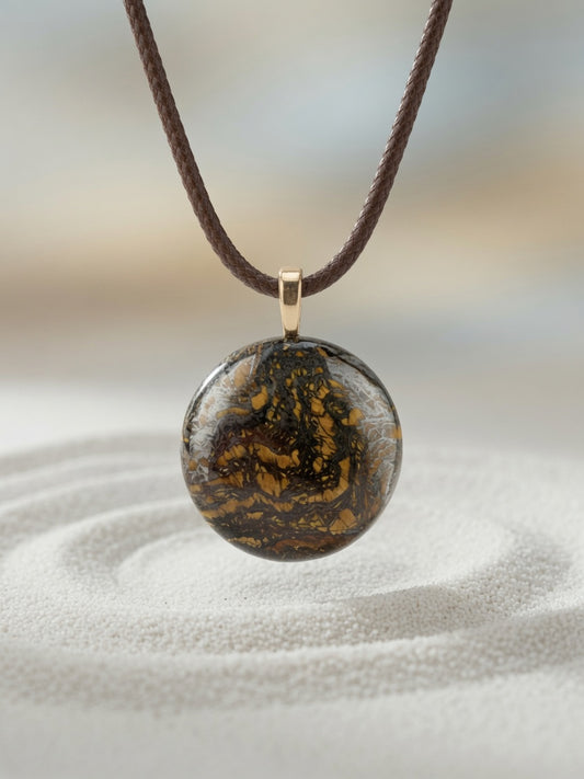 Tiger Iron Pendant Necklace