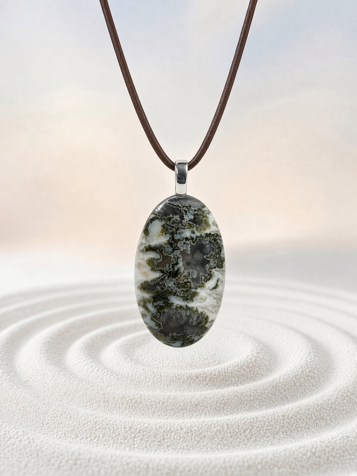 Tree Agate Pendant Necklace