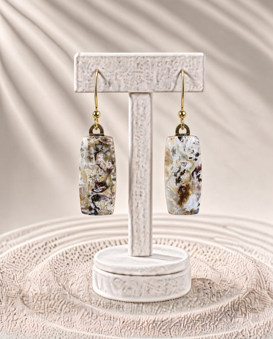 Palm Root French Hook Earrings