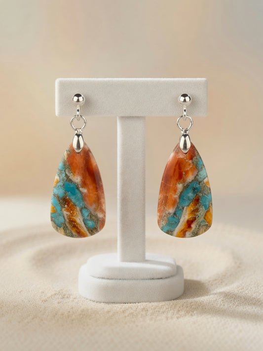 Spiny Oyster Stud Earrings